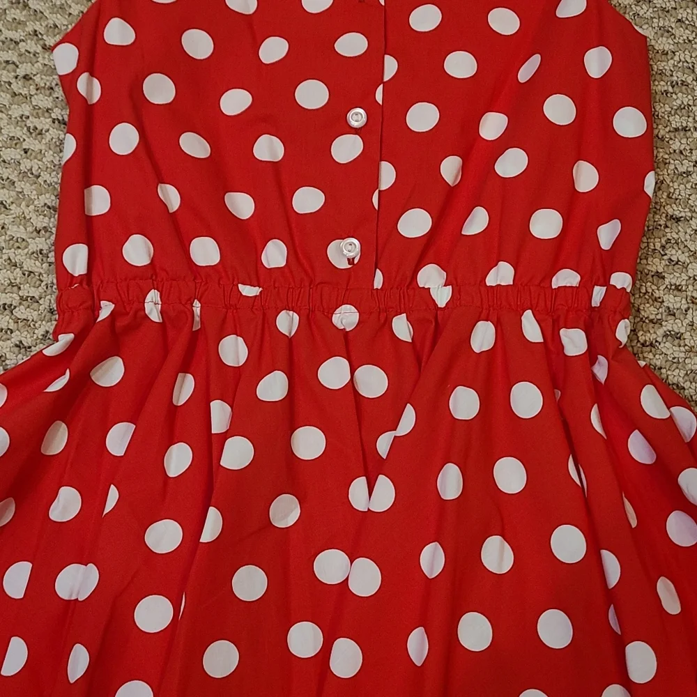 Red Polka Dot Eleanor Rose Dress - Picture 2 of 2